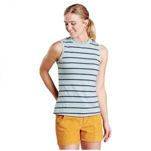 Toad&Co Samba Sunday Hi-Neck Tank Organic Cotton Blend Size Large